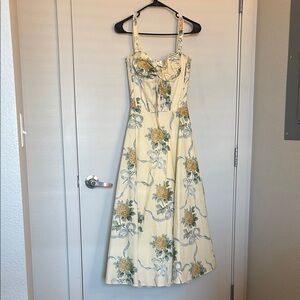 House of CB Butter Yellow Bow Sundress Midi